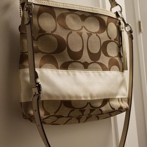 Tan Coach purse